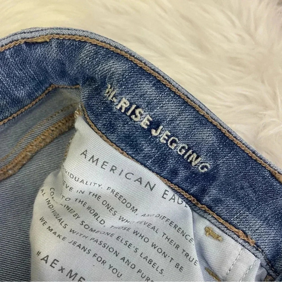 American Eagle High Rise Jegging Jeans Size 4 Short The Dream Jean - Picture 5 of 8